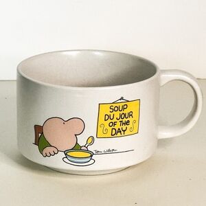 Wilson Cream Mug with Cartoon and Yellow Accent